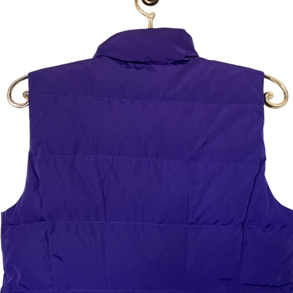 Talbots Purple Ruffled Quilted Sleeveless Full Zipper Down Vest Size S - Picture 6 of 8